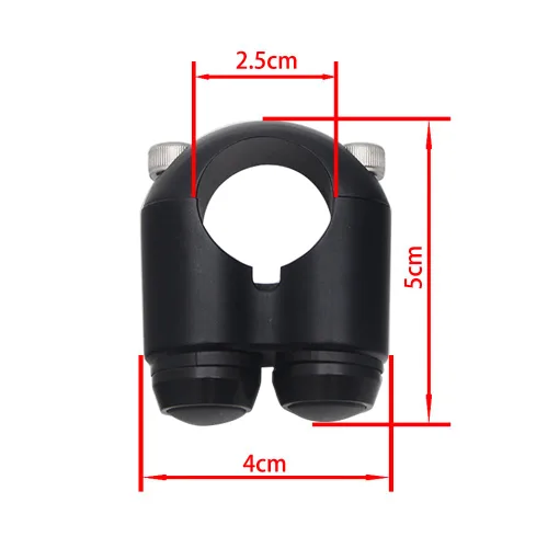 Vista 2 de Interruptor Momentáneo de Control de Mano CNC de 2 Botones, Interruptor Micro, para Manillar de 25mm de 1 Pulgada, Bobber Cafe Racer Chopper