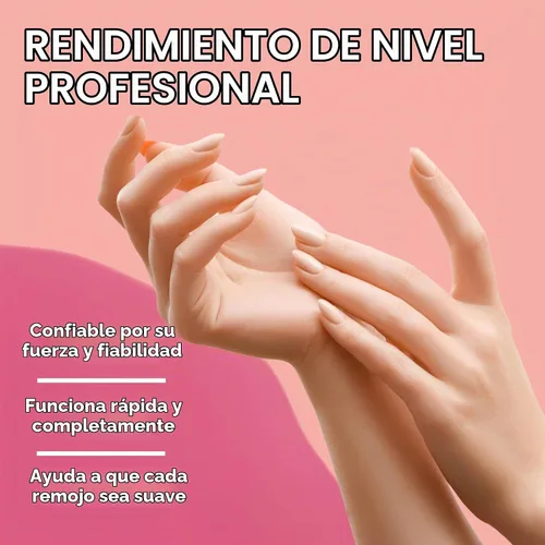 Vista 3 de ella+mila Removedor de esmalte de uñas de acetona 100% pura para acrílico