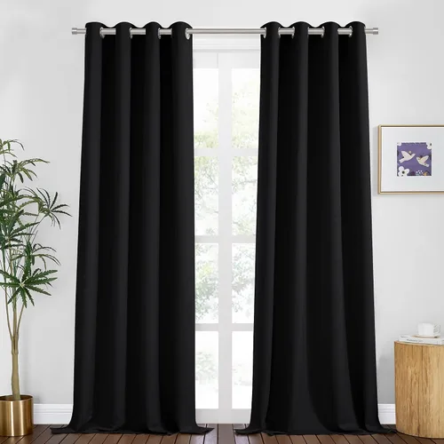 Vista 64 de PONY DANCE Cortinas para Autocaravana de 24 pulgadas de Largo, Cortinas Cortas para Baño y Cocina, Mini Cortinas de Privacidad para Camper