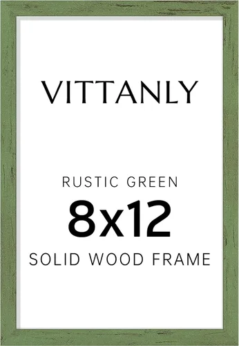 Vista 25 de Vittanly - Marco de fotos de 4 x 6 pulgadas de madera maciza con plexiglás, incluye paspartú de 3,5 x 5, para colgar en la pared o poner sobre una