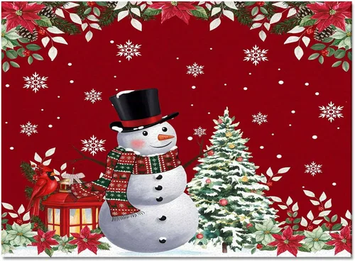 Vista 3 de Alfombra rectangular grande de 2.7 x 5 pies, para sala de estar, muñeco de nieve de Navidad, duradera, antideslizante, alfombra para dormitorio