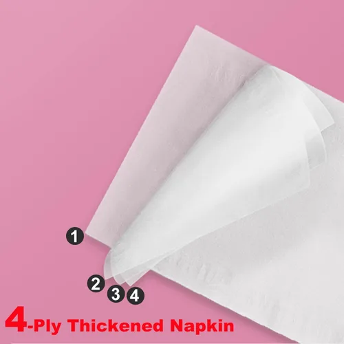 Vista 6 de Paquete de 6, tejido facial pequeño y suave, papel higiénico, servilleta desechable, funda de bolsa no caja, papel facial blanco, material fibra