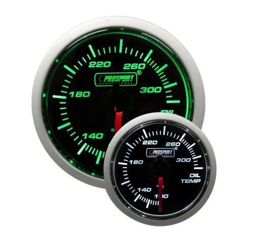 Vista 11 de Medidor de temperatura de aceite - eléctrico ámbar/blanco Serie JDM 2.362 in (2 3/8") 60mm electrical oil temperature gauge, monitors engine oil