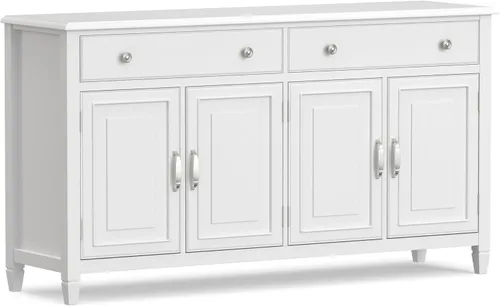 Vista 33 de SIMPLIHOME Connaught - Armario de madera maciza de 60 pulgadas de ancho, color negro
