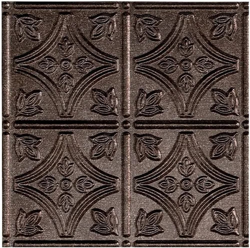 Vista 15 de FASÄDE Panel de techo decorativo de vinilo con pegamento de estilo tradicional y patrón 1 en bronce argente (muestra de 12 x 12 pulgadas)