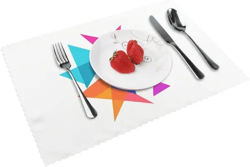 Vista 15 de Rectangular Placemats Set of 4, Heat Resistant Candy Castle Printed Kitchen Dining Table Mats