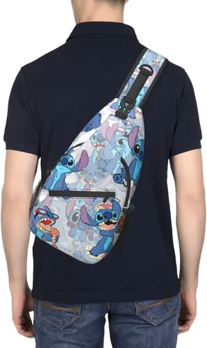 Vista 6 de Bolso bandolera para mujeres y hombres, riñonera para adolescentes, linda bolsa cruzada, bolso tipo mochila, bolsas de pecho de anime, viajes
