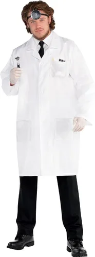 Vista 4 de Abrigo médico - blanco tamaño estándar para adultos 1 pieza