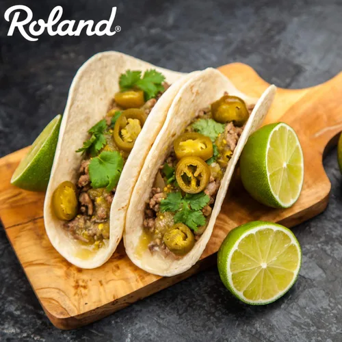 Vista 6 de Roland Foods Nacho - Pimientos jalapeños en rodajas, comida especial importada, 1 galón, paquete de 1
