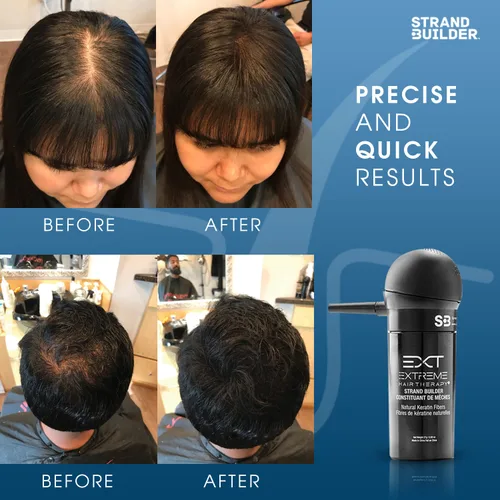 Vista 6 de Aplicador de fibra capilar para adelgazamiento del cabello, corrector de raíces y voluminizador para hombres y mujeres, producto de queratina