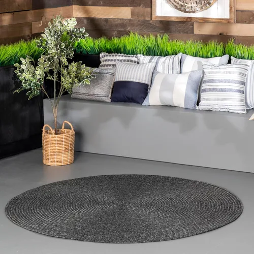 Vista 29 de nuLOOM Wynn Alfombra de Área Trenzada para Interiores/Exteriores, 3x5, Bronceado Wynn Tan
