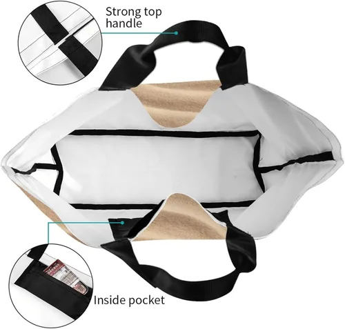 Vista 6 de Bolsa de mano de verano para playa, con estrellas de mar, grande, casual, para mujer, bolsas de hombro reutilizables para el trabajo, compras