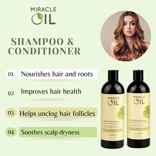 Vista 3 de Earthly Body Miracle Oil Tea Tree Shampoo 16 Fl Oz