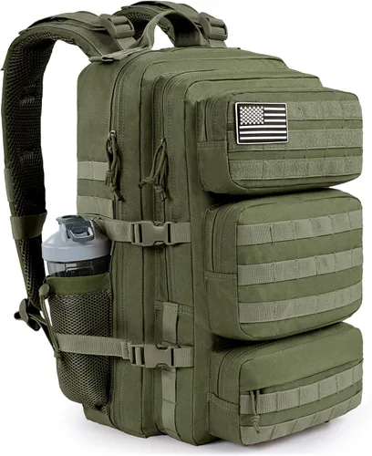 Vista 11 de Mochila táctica militar de 25L para hombre, mochila de 3 días, mochila MOLLE del ejército, mochila de asalto de 3 días, mochila de evacuación