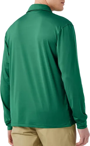 Vista 45 de NAVISKIN Camisas polo de manga larga para hombre, camisas de golf con cuello UPF 50 SPF para hombre, secado rápido, absorbe la humedad