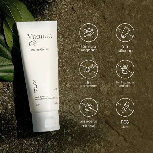Vista 7 de NATURAL DERMA PROJECT Base de maquillaje de vitamina B9, hidratante, crema iluminadora de tono brillante 2.2 fl oz