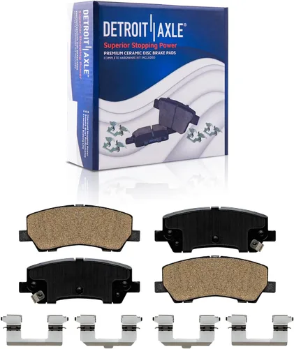Vista 69 de Detroit Axle - Pastillas de Freno Delantero para Nissan Altima Maxima Sentra 350Z Cube Juke Versa INFINITI G35 I30 I35 Suzuki SX4 Crossover