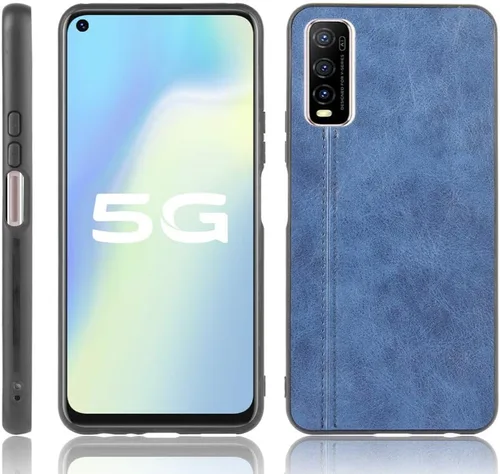 Vista 279 de Funda para Vivo iQOO Z1x 5G, funda para Vivo iQOO Z1x 5G Funda de piel sintética con funda 3 en 1, color azul