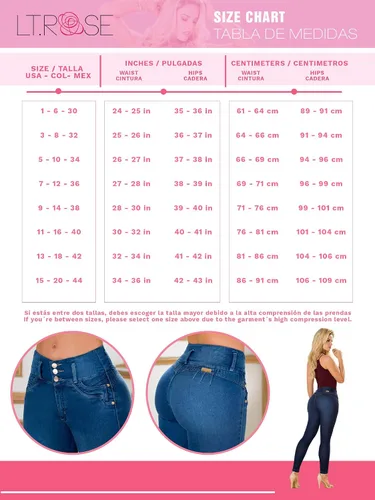 Vista 3 de LT.ROSE - Pantalones colombianos con levantamiento de glúteos, levanta cola