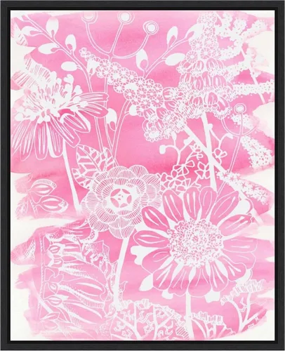 Vista 11 de Amanti Art Lienzo enmarcado para pared, 20 x 16 pulgadas, ramo fucsia II de Chariklia Zarris, lienzo enmarcado para pared, obras de arte de flores