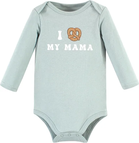 Vista 25 de Hudson Baby Body unisex de algodón de manga larga para bebé, leopardo rosa rojo