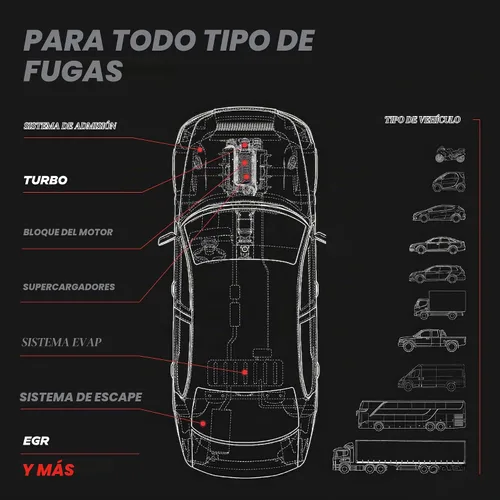 Vista 9 de AutoLine Pro Detector de fugas de máquina de humo automotriz EVAP Probador de diagnóstico de vacío Serie Economy