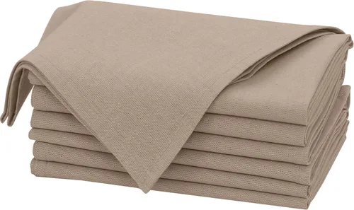 Vista 52 de Ruvanti Juego de 6 Servilletas de Lino, Servilletas de Tela de 18x18 pulgadas, Servilletas de Tela de Mezcla de Algodón y Lino Lavables, Suaves Negro