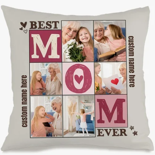 Vista 11 de Single Photo Custom Pillow Cover with Personalized Text Turning Your Memory into a Beautiful Throw Pillow and Making it a Touching Gift Choice for