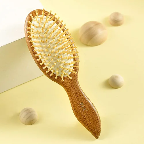Vista 7 de TAN MUJIANG Cepillo de pelo Iroko Wood Scalp Massage YM