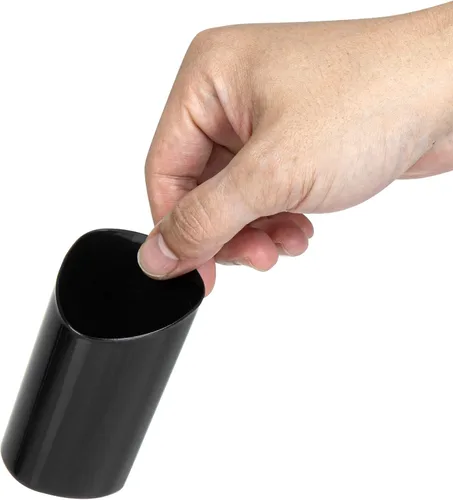 Vista 7 de Restaurantware Vasos de chupito de 3 onzas, 100 vasos de chupito redondos, con acabado negro, vasos de chupito de plástico desechables para servir