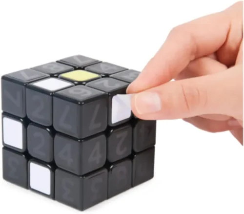 Vista 4 de Rubik's Cubo 3x3, aprende a resolver con calcomanías, guía y videos Juguete antiestrés para aliviar el estrés Edades de 8 años en adelante