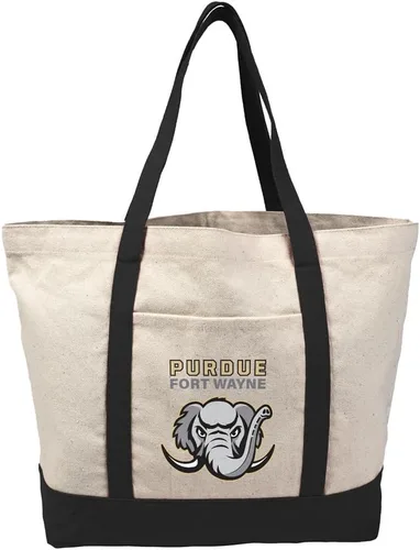 Vista 190 de Campus Lab Bolsa de lona con logotipo primario colegiado con bolsillo externo, bolsa de hombro reutilizable para ir de compras, playa Águilas A&m