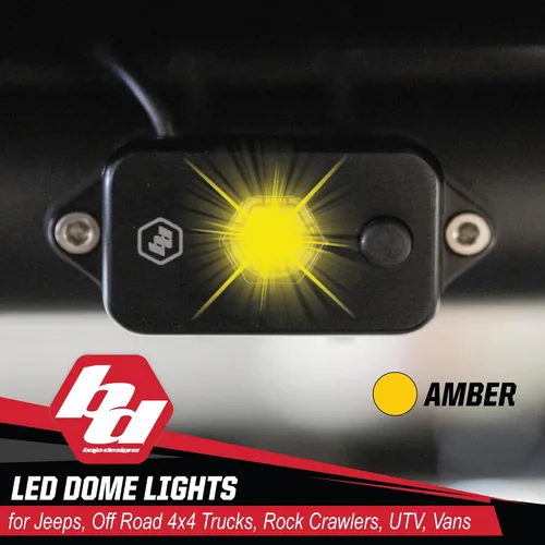 Vista 2 de Baja Designs Luz de domo LED con interruptor (ámbar)