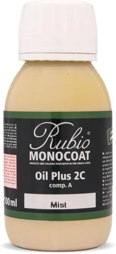 Vista 58 de Rubio Monocoat Muestra de Tinte y Acabado para Madera - Niebla 5% Aceite Plus Parte A Aceite de linaza para madera de secado rápido y ecológico