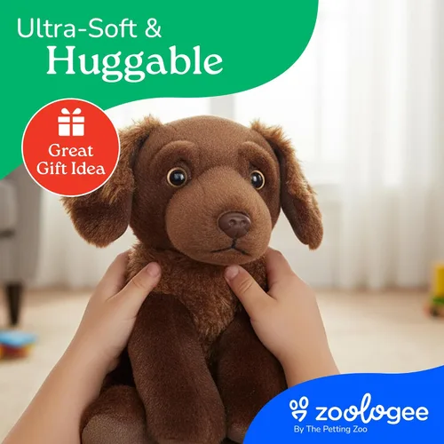 Vista 6 de The Petting Zoo Chesapeake Retriever - Peluche de perro de peluche, regalos para niños, juguete de peluche marrón de 9 pulgadas