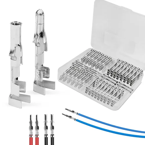 Vista 10 de JRready ST6415 Conectores estándar de pin y zócalo de 0.93 mm 2 circuitos (6 juegos combinados), 14-20 AWG, compatible con conector macho y hembra