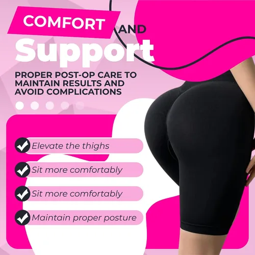 Vista 7 de Almohada BBL Después de la Cirugía, Almohada de Glúteos Cojín para el Trasero con Tablero Abdominal Postoperatorio, Espumas de Lipo Después