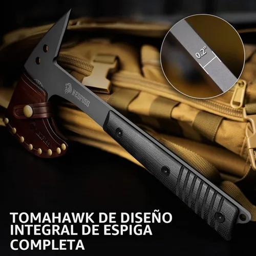 Vista 3 de NedFoss Eagle - Hacha táctica de supervivencia Tomahawk de 13 pulgadas