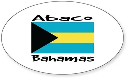 Vista 4 de CafePress Abaco Bahamas - Adhesivo ovalado para parachoques de coche