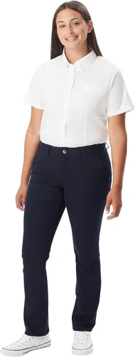 Vista 4 de French Toast Blusa Oxford con cuello abotonado y manga corta para mujer