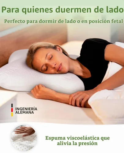 Vista 2 de Almohada para dormir lateral ACAMAR Aloe Vera Soporte de espuma viscoelástica para aliviar el dolor Funda de almohada para cuidado de la piel