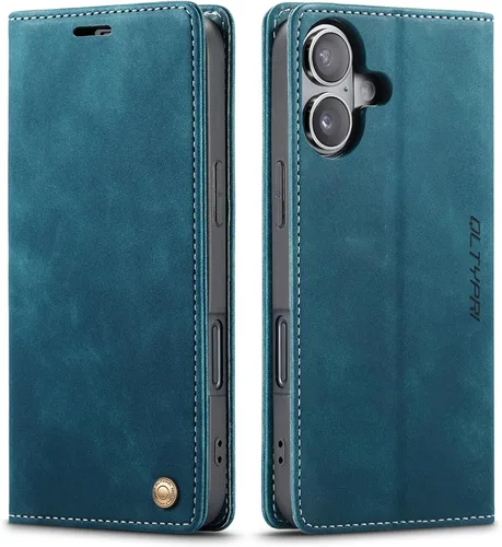 Vista 34 de QLTYPRI Para iPhone Air Case Wallet Con Tarjetero, Vintage PU Cuero Kickstand Cierre Magnético A Prueba De Golpes Folio Libro Funda Para IPhone 17