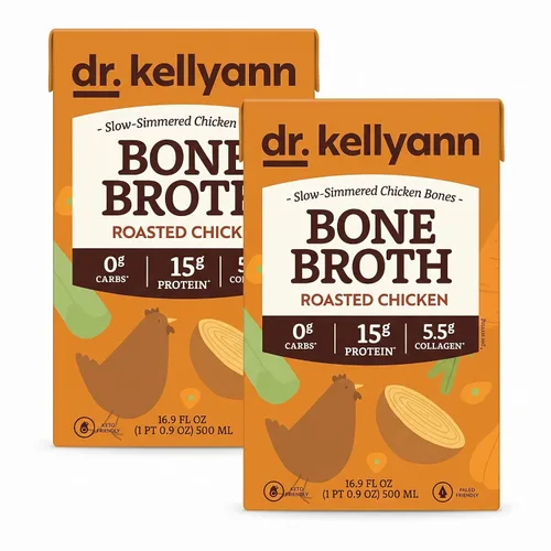 Vista 9 de Dr. Kellyann, Caldo de hueso de pollo asado, 16.9 onzas