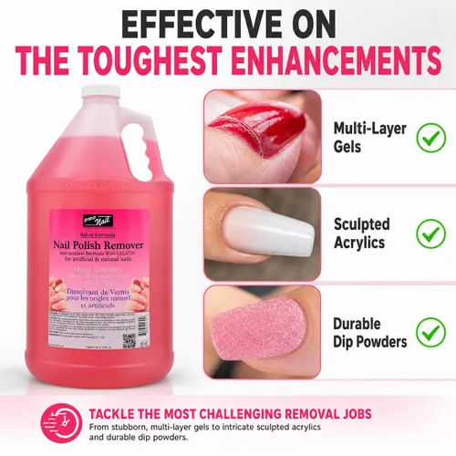 Vista 12 de PRO Nail - Removedor de acrílico y gel para mejorar el control de daños, 32 onzas