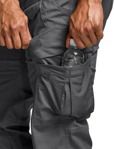 Vista 7 de CQR Men's Flex Ripstop Tactical Pants, Water Resistant Stretch Cargo Pants, Lightweight EDC Hiking Work Pants