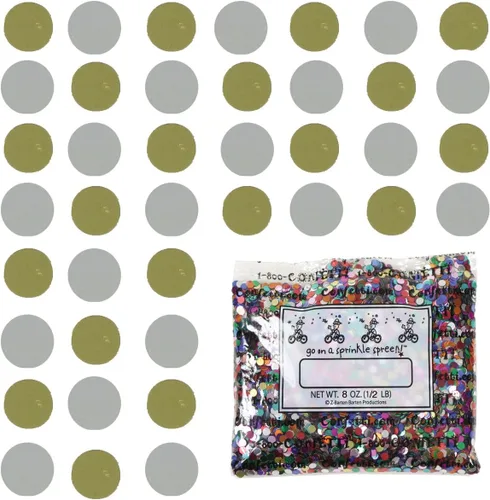 Vista 212 de Confetti Circle 1/4" Negro, Azul Marino Combo - 2 bolsas de media onza (1 oz) (8550/9971)