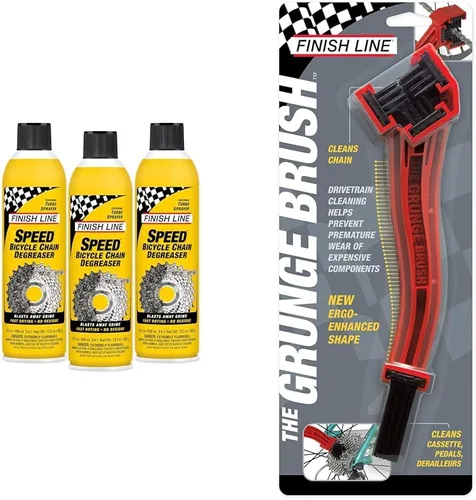 Vista 10 de Finish Line Speed Bike Desengrasante Cadenas de bicicleta Engranajes Frenos de disco 18 fl oz