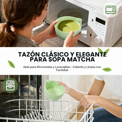 Vista 8 de Juego de té matcha tradicional, juego completo de 8 piezas con cuenco de cerámica Chawan con boquilla, batidor de bambú y soporte, cuchara, tamiz