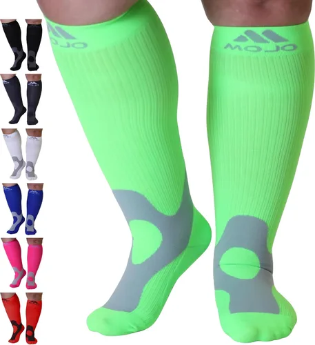 Vista 13 de Mojo A601R - Calcetines de compresión médica para mujeres y hombres, 20-30 mmHg, hasta la rodilla para dolor y circulación de venas, A601R