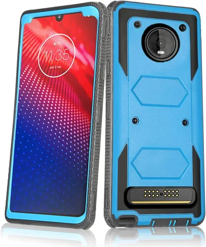 Vista 8 de Asuwish Funda de teléfono para Moto Z4/Moto Z 4 Play/MotoZ4 Force Cover híbrida a prueba de golpes dura a prueba de caídas de cuerpo completo